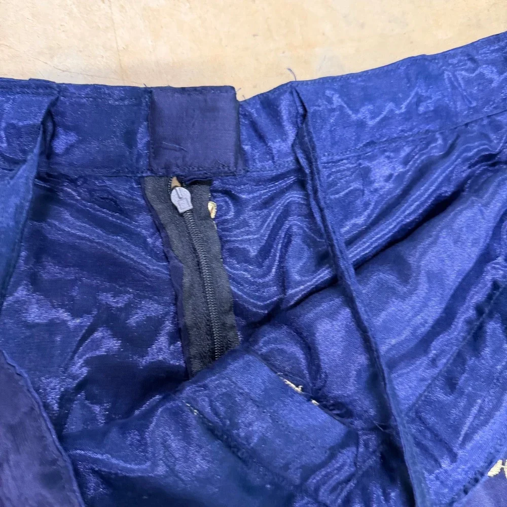 Navy Blue Gold Embroider Lehenga Full Maxi Skirt Indian Wedding‎ Ethnic Beaded